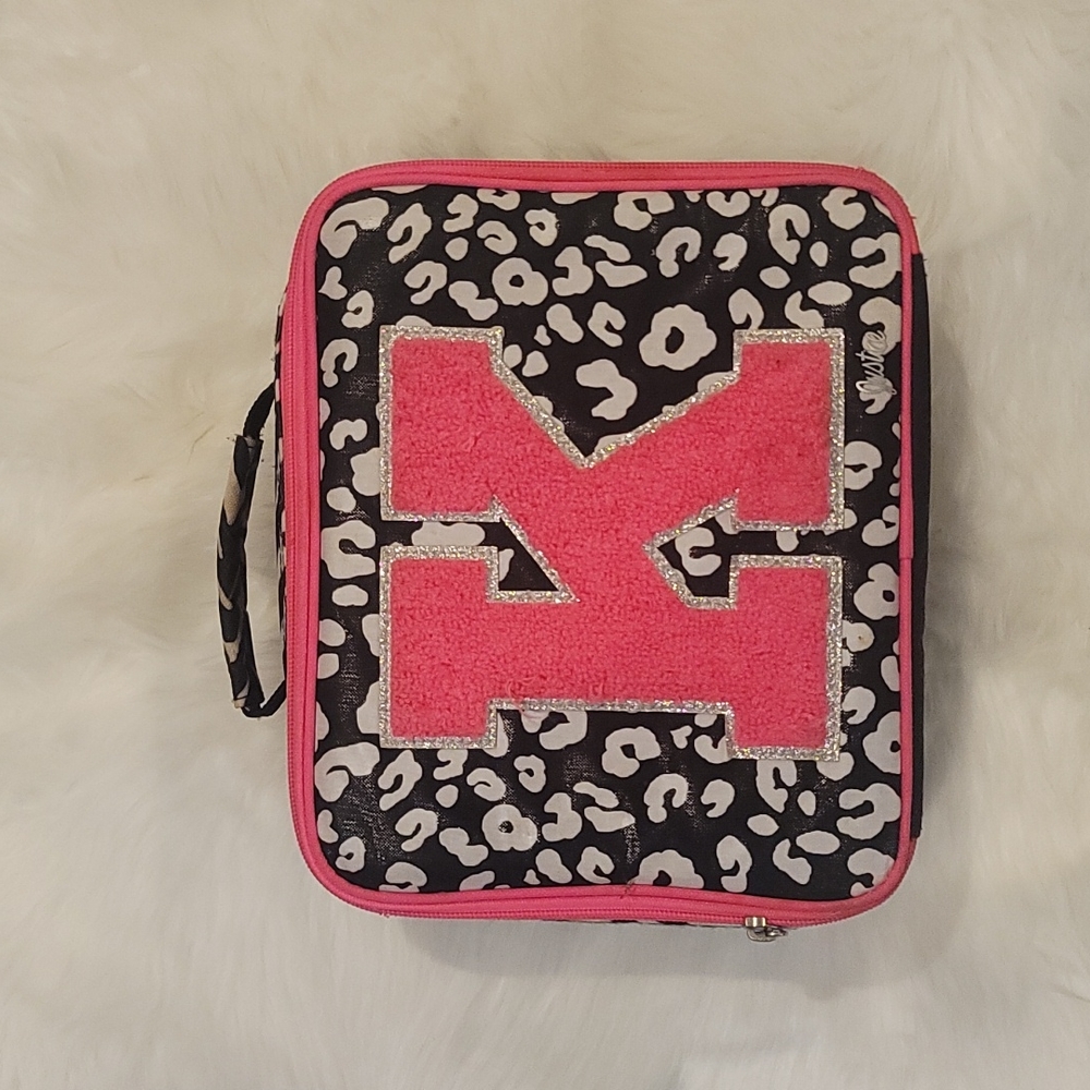 Justice Zebra Print "K" Lunchbox/Lunch Bag